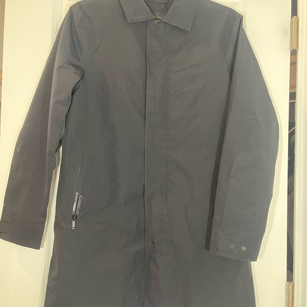 Z Zegna Black Trench Coat Timeless Design